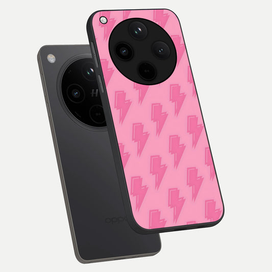  Pink Moo Magic phone case For Oppo Find X8 showing premium glass back cover with detailed artwork