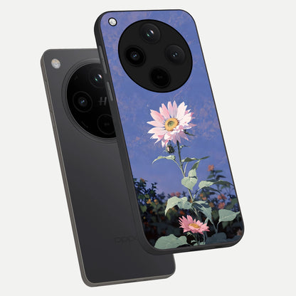  Pink Shells Outline phone case For Oppo Find X8 showing premium glass back cover with detailed artwork