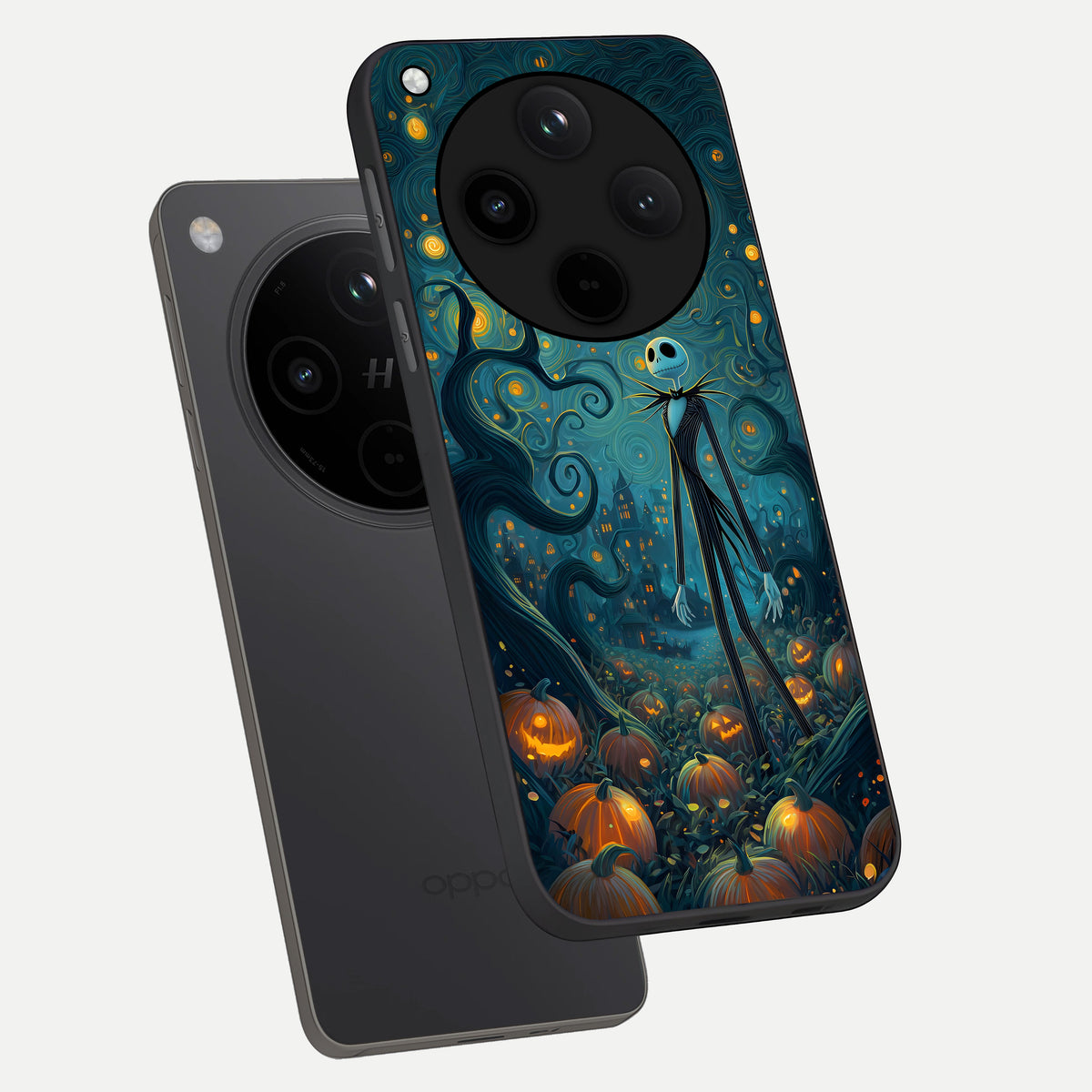  Pumpkin Moonlight Tale phone case For Oppo Find X8 showing premium glass back cover with detailed artwork