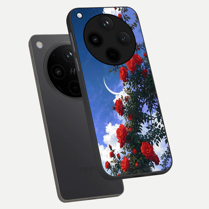  Rose Drift Flowers phone case For Oppo Find X8 showing premium glass back cover with detailed artwork