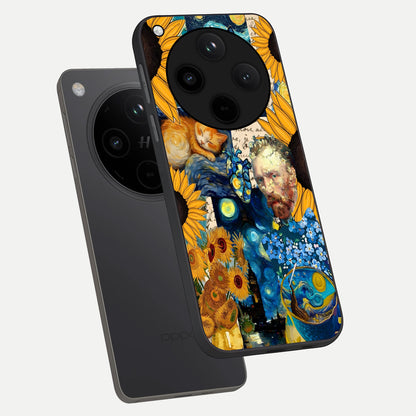  Sunflower Chic Mood Custom Name phone case For Oppo Find X8 showing premium glass back cover with detailed artwork