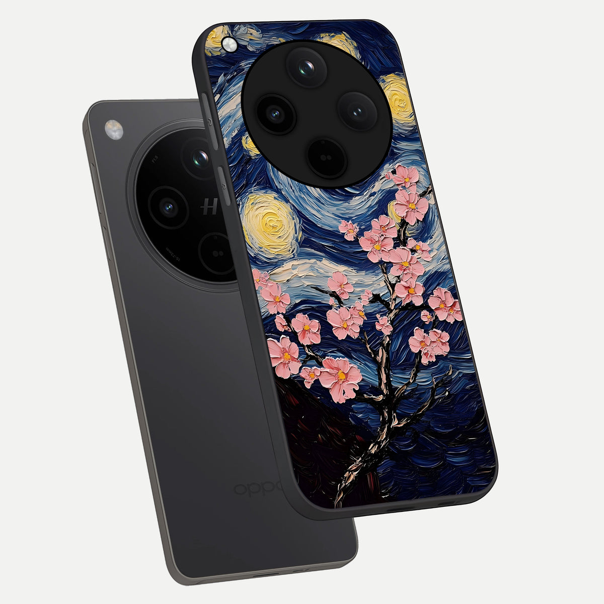  Van Gogh Scenery phone case For Oppo Find X8 showing premium glass back cover with detailed artwork