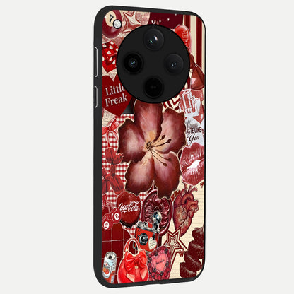  Aesthetic Little Freak back cover For Oppo Find X8 slim fit glass case with vibrant aesthetic design