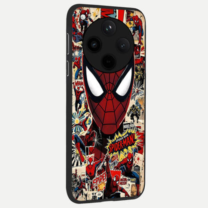  Aesthetic Wonder Spider back cover For Oppo Find X8 slim fit glass case with vibrant aesthetic design
