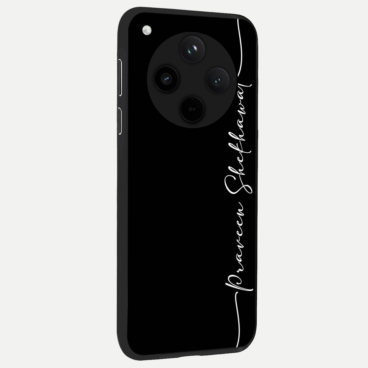  Black Tune Custom Name back cover For Oppo Find X8 slim fit glass case with vibrant aesthetic design