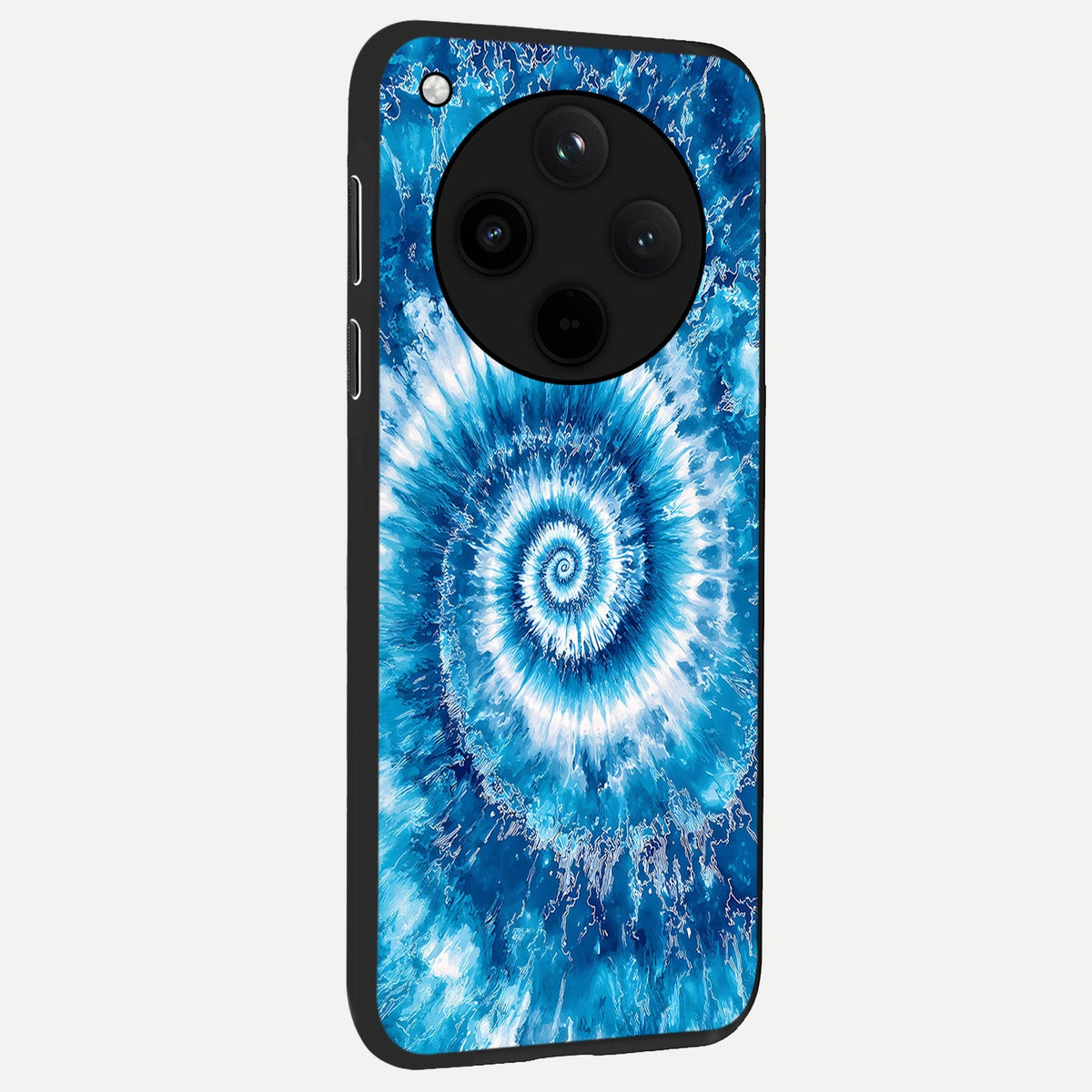  Blue Galaxy Wave back cover For Oppo Find X8 slim fit glass case with vibrant aesthetic design