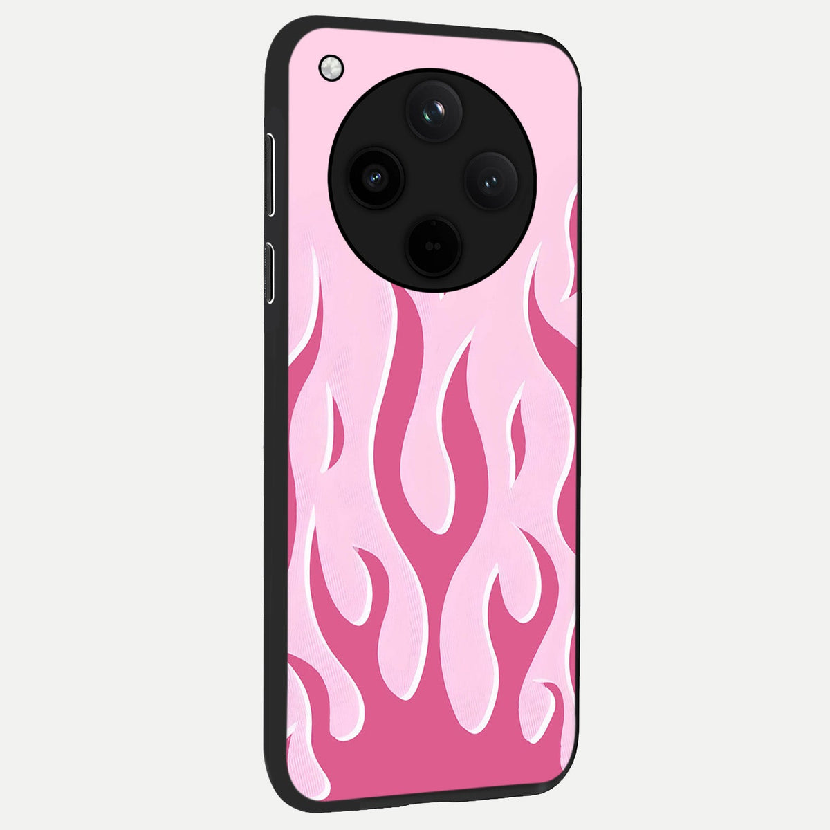  Blush Flame Energy back cover For Oppo Find X8 slim fit glass case with vibrant aesthetic design