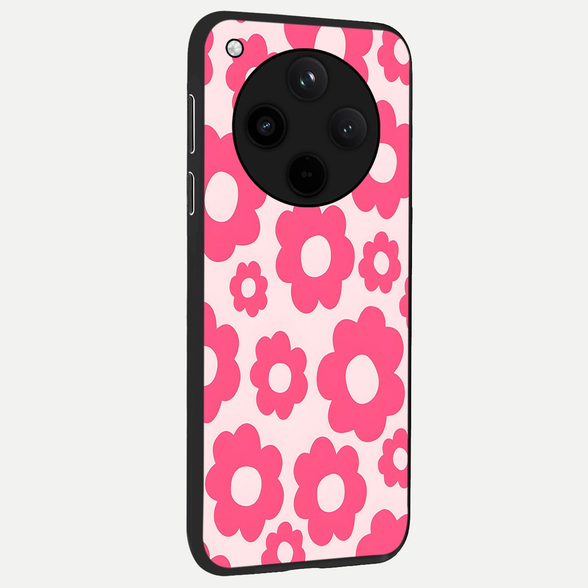  Blush Flower Pop back cover For Oppo Find X8 slim fit glass case with vibrant aesthetic design