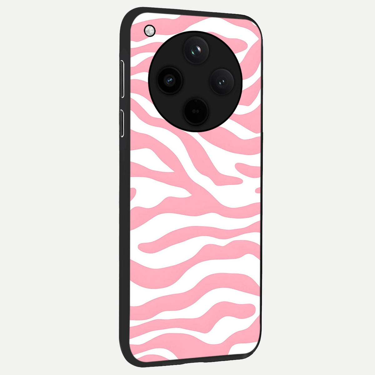  Blush Zebra Flow back cover For Oppo Find X8 slim fit glass case with vibrant aesthetic design
