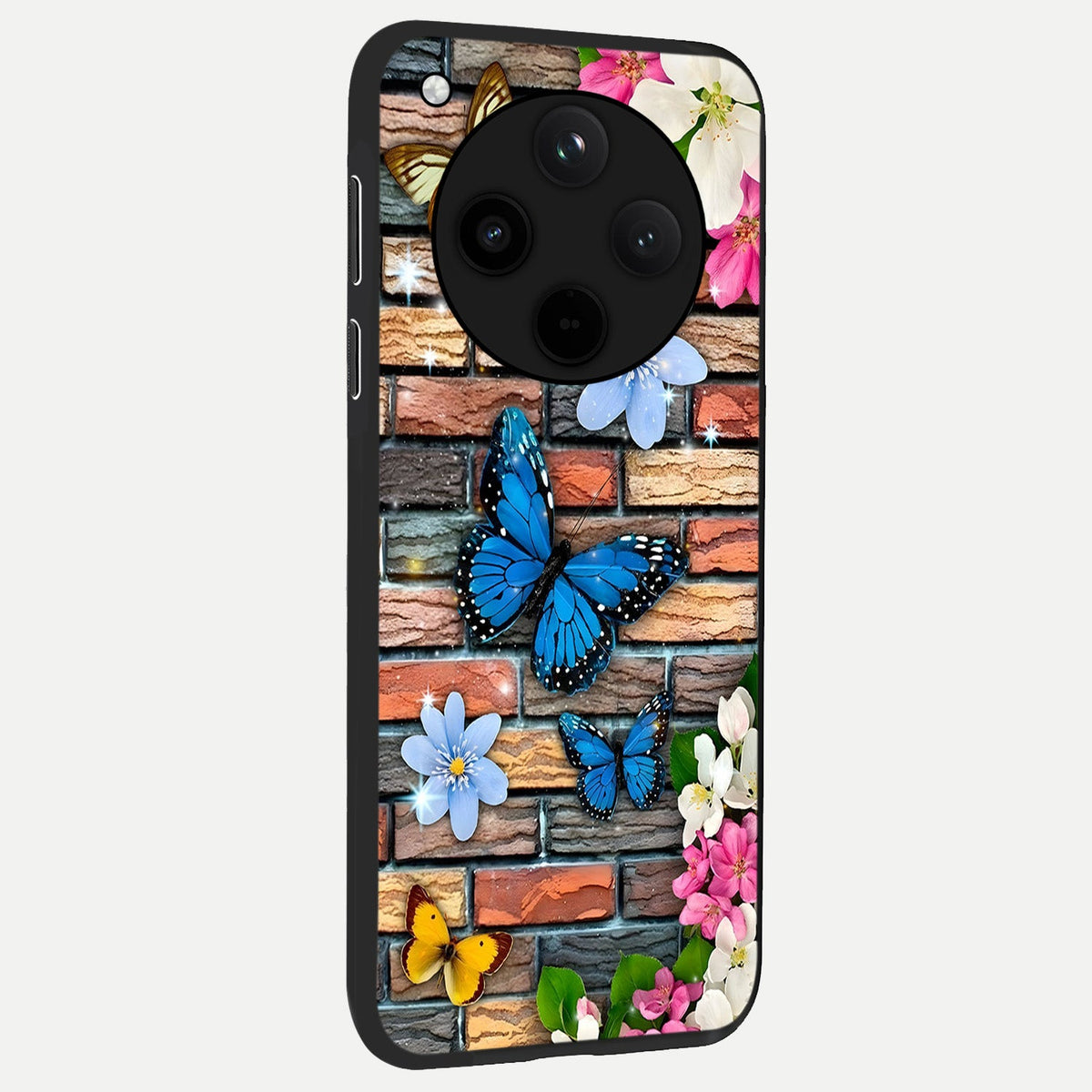  Brick Bloom Flight back cover For Oppo Find X8 slim fit glass case with vibrant aesthetic design