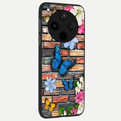  Brick Bloom Flight back cover For Oppo Find X8 slim fit glass case with vibrant aesthetic design