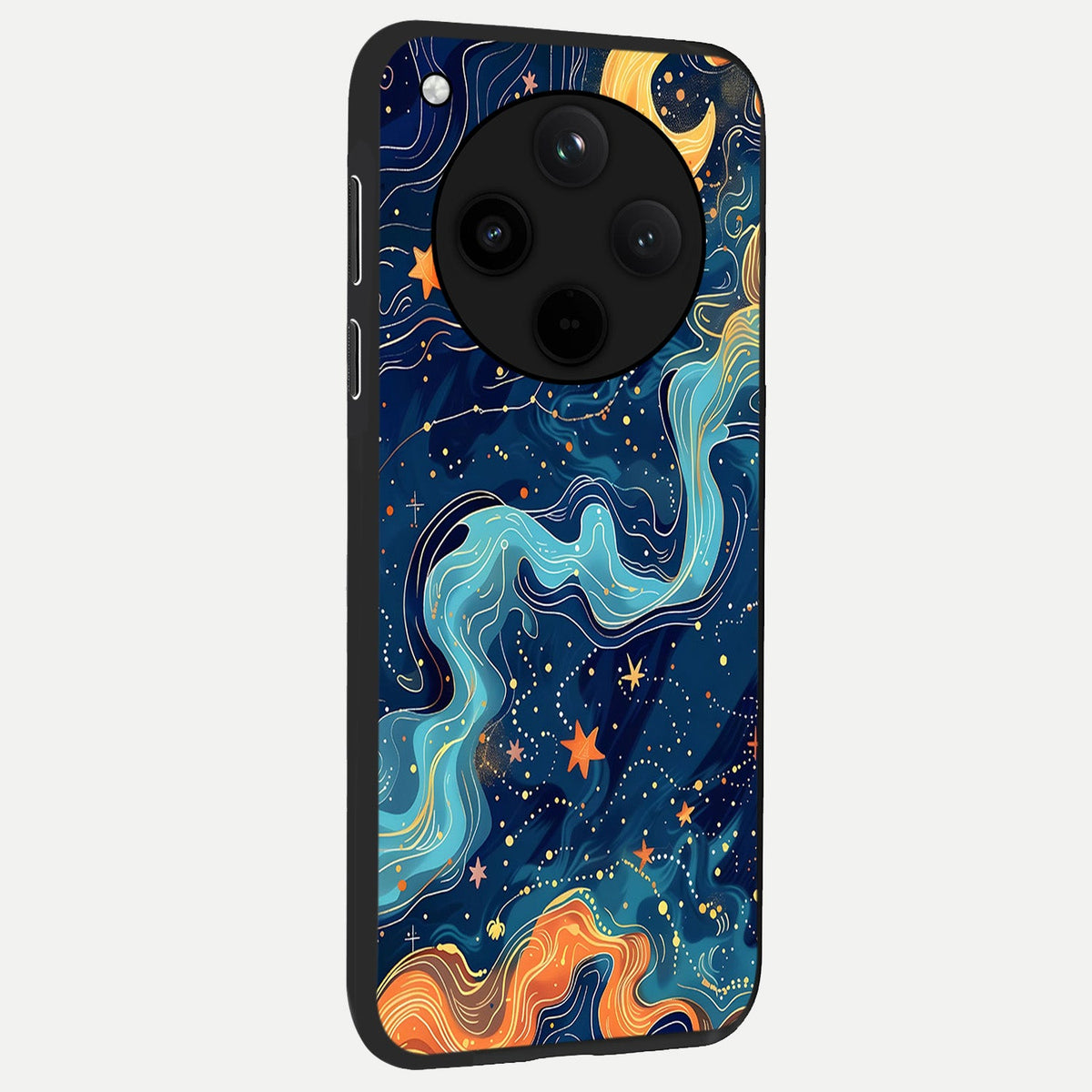  Celestial Dream Flow back cover For Oppo Find X8 slim fit glass case with vibrant aesthetic design