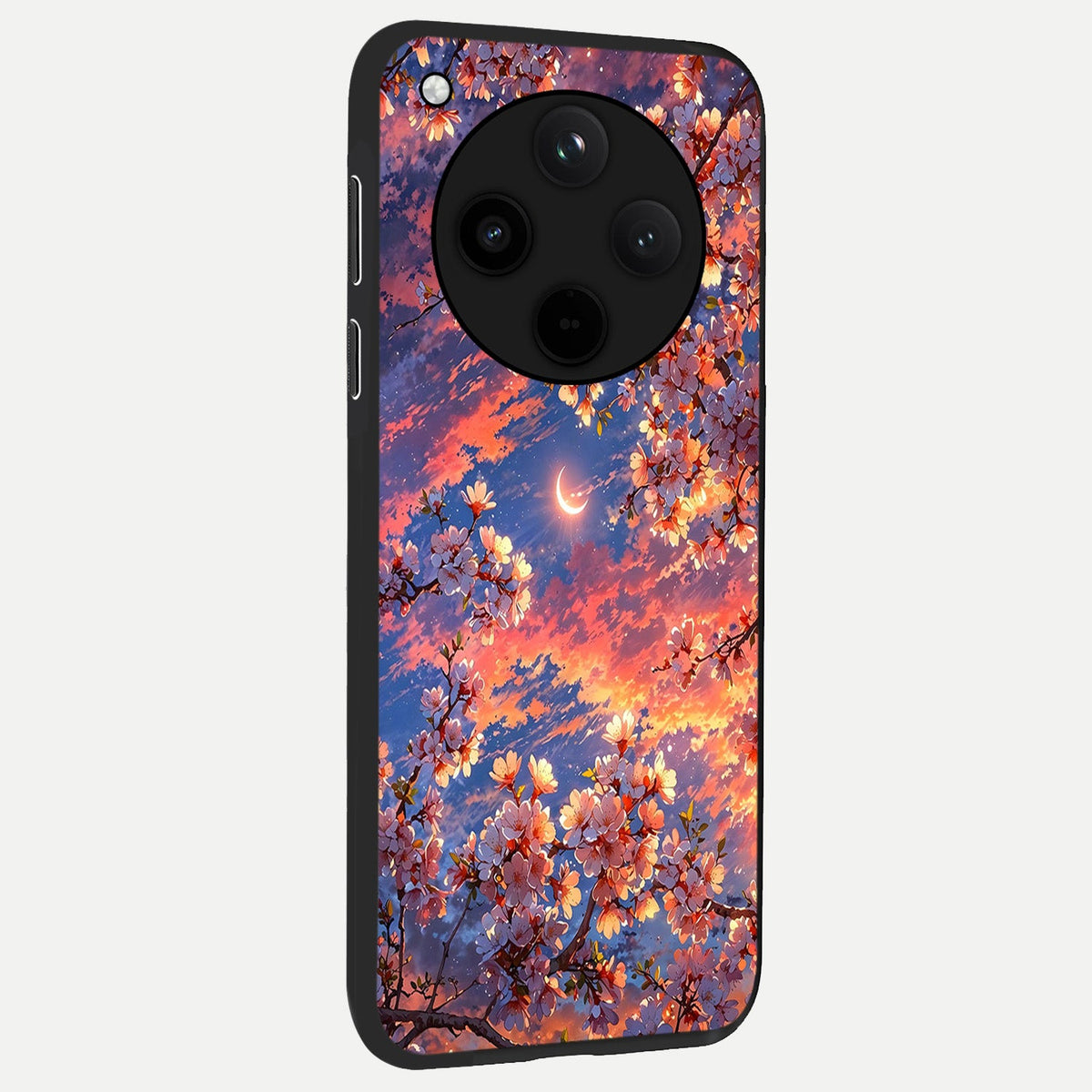  Celestial Sakura Sunset back cover For Oppo Find X8 slim fit glass case with vibrant aesthetic design