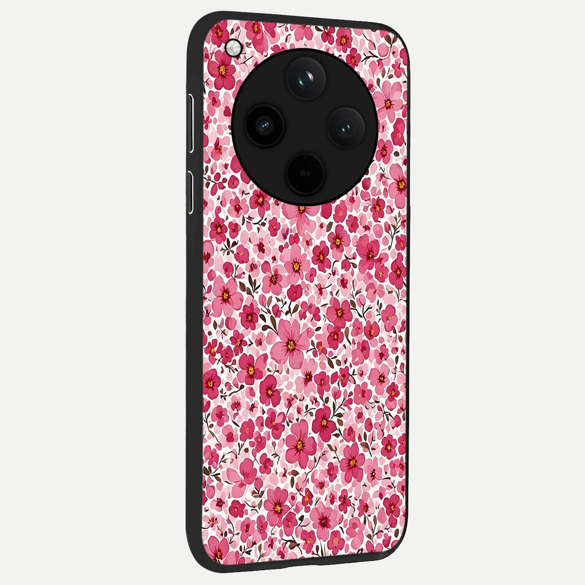  Cherry Blossom Charm back cover For Oppo Find X8 slim fit glass case with vibrant aesthetic design