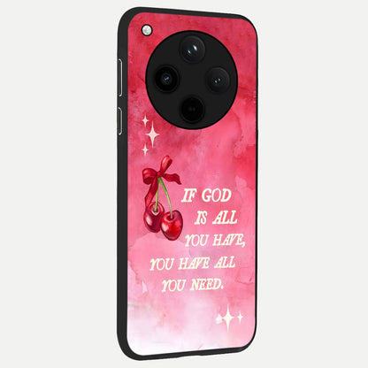  Cherry Quote back cover For Oppo Find X8 slim fit glass case with vibrant aesthetic design