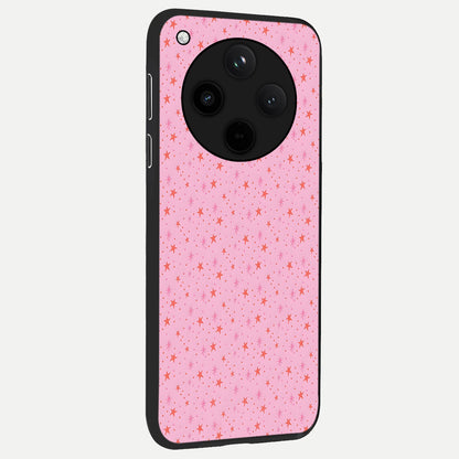  Cosmic Pink Sparkle back cover For Oppo Find X8 slim fit glass case with vibrant aesthetic design