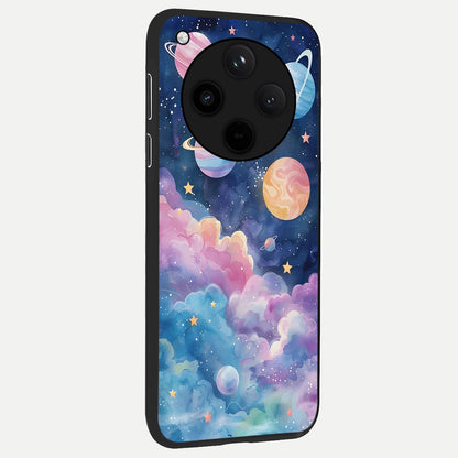  Cosmic Planet Dreams back cover For Oppo Find X8 slim fit glass case with vibrant aesthetic design