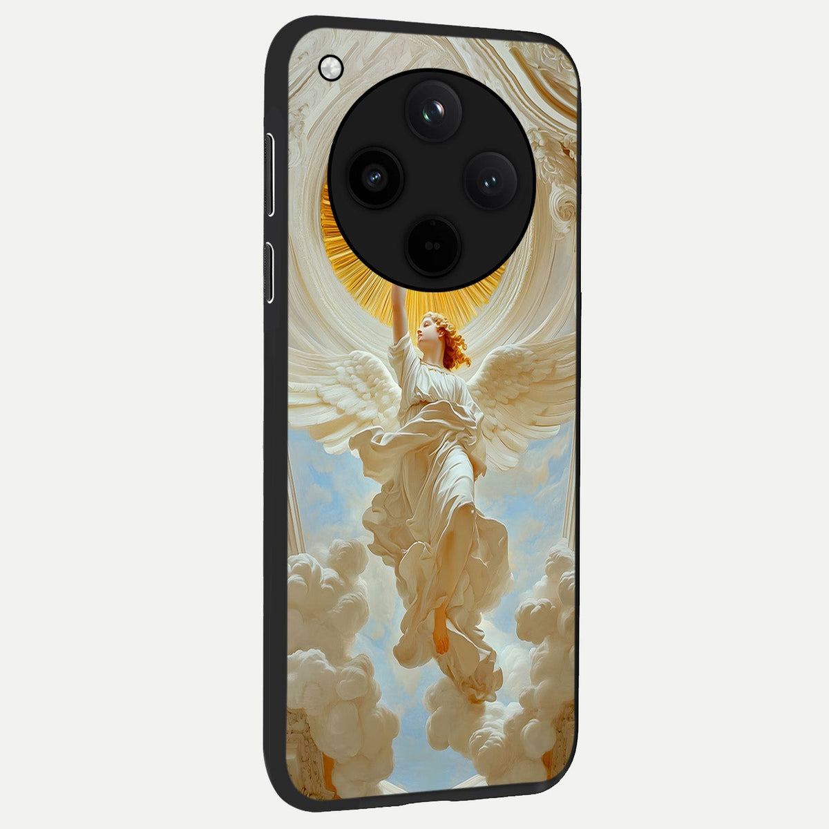  Divine Light Angel back cover For Oppo Find X8 slim fit glass case with vibrant aesthetic design