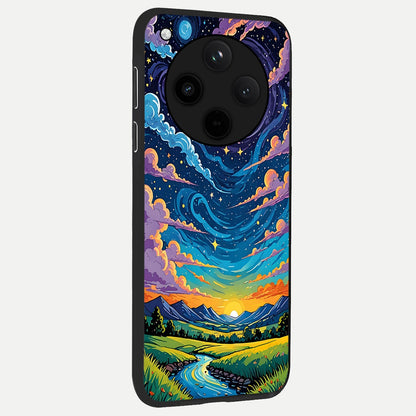  Dreamy Night Landscape back cover For Oppo Find X8 slim fit glass case with vibrant aesthetic design