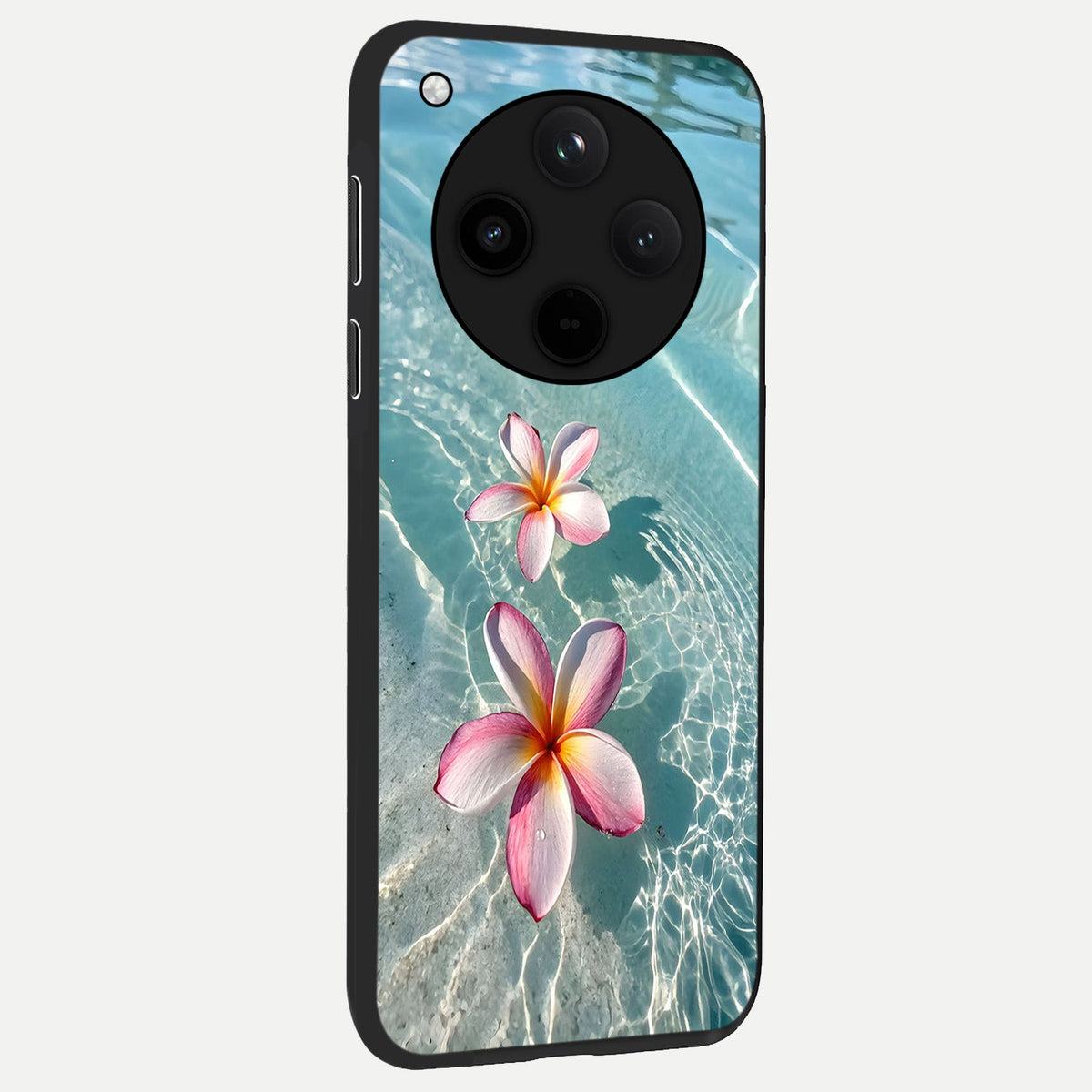  Floating Bloom Bliss back cover For Oppo Find X8 slim fit glass case with vibrant aesthetic design