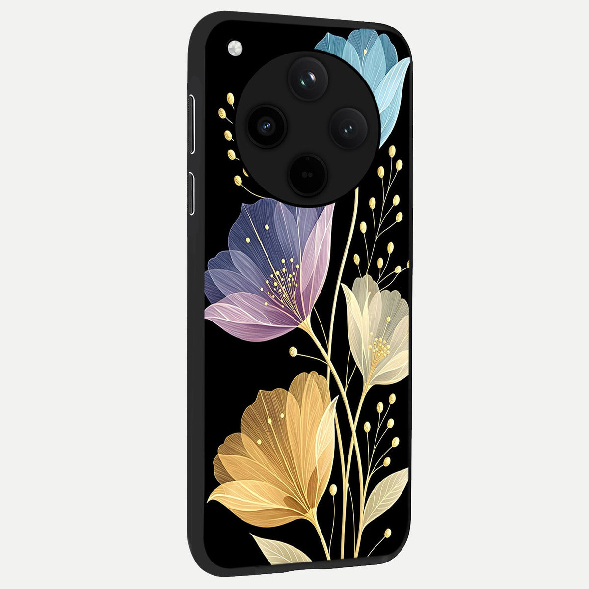  Flower Bloom Glow back cover For Oppo Find X8 slim fit glass case with vibrant aesthetic design
