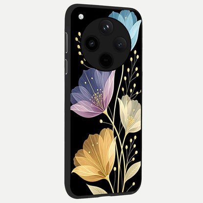 Flower Bloom Glow back cover For Oppo Find X8 slim fit glass case with vibrant aesthetic design