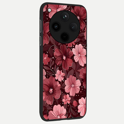  Flower Blush Bloom back cover For Oppo Find X8 slim fit glass case with vibrant aesthetic design