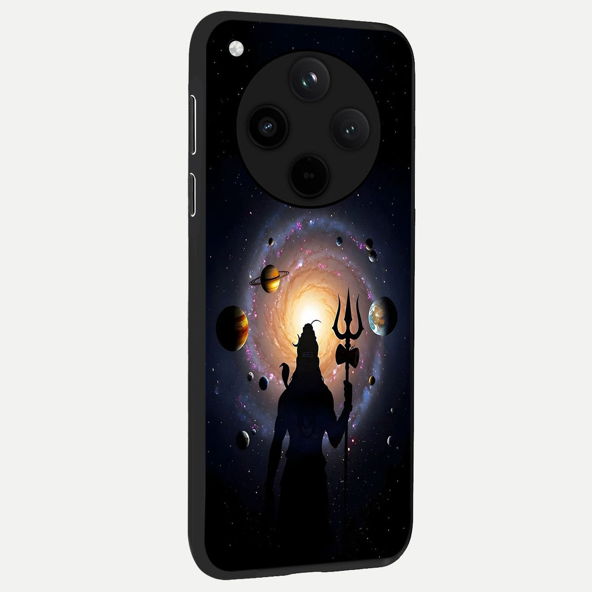  Galactic Shiva Vision back cover For Oppo Find X8 slim fit glass case with vibrant aesthetic design