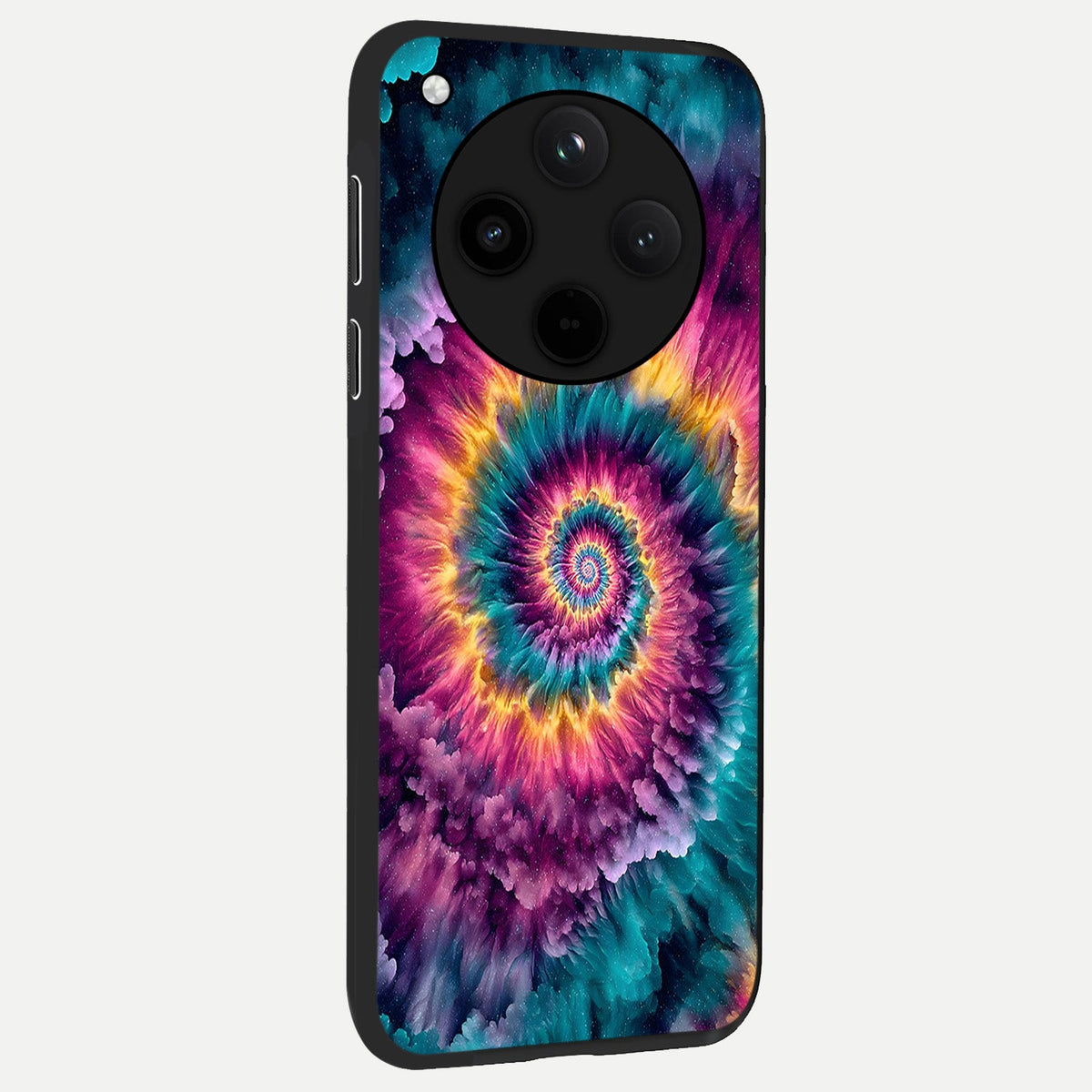  Galactic Spiral Burst back cover For Oppo Find X8 slim fit glass case with vibrant aesthetic design