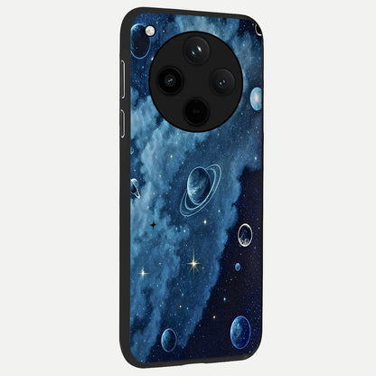  Galaxy Dream Space back cover For Oppo Find X8 slim fit glass case with vibrant aesthetic design