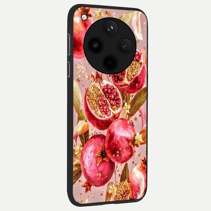  Golden Bloom Glow back cover For Oppo Find X8 slim fit glass case with vibrant aesthetic design