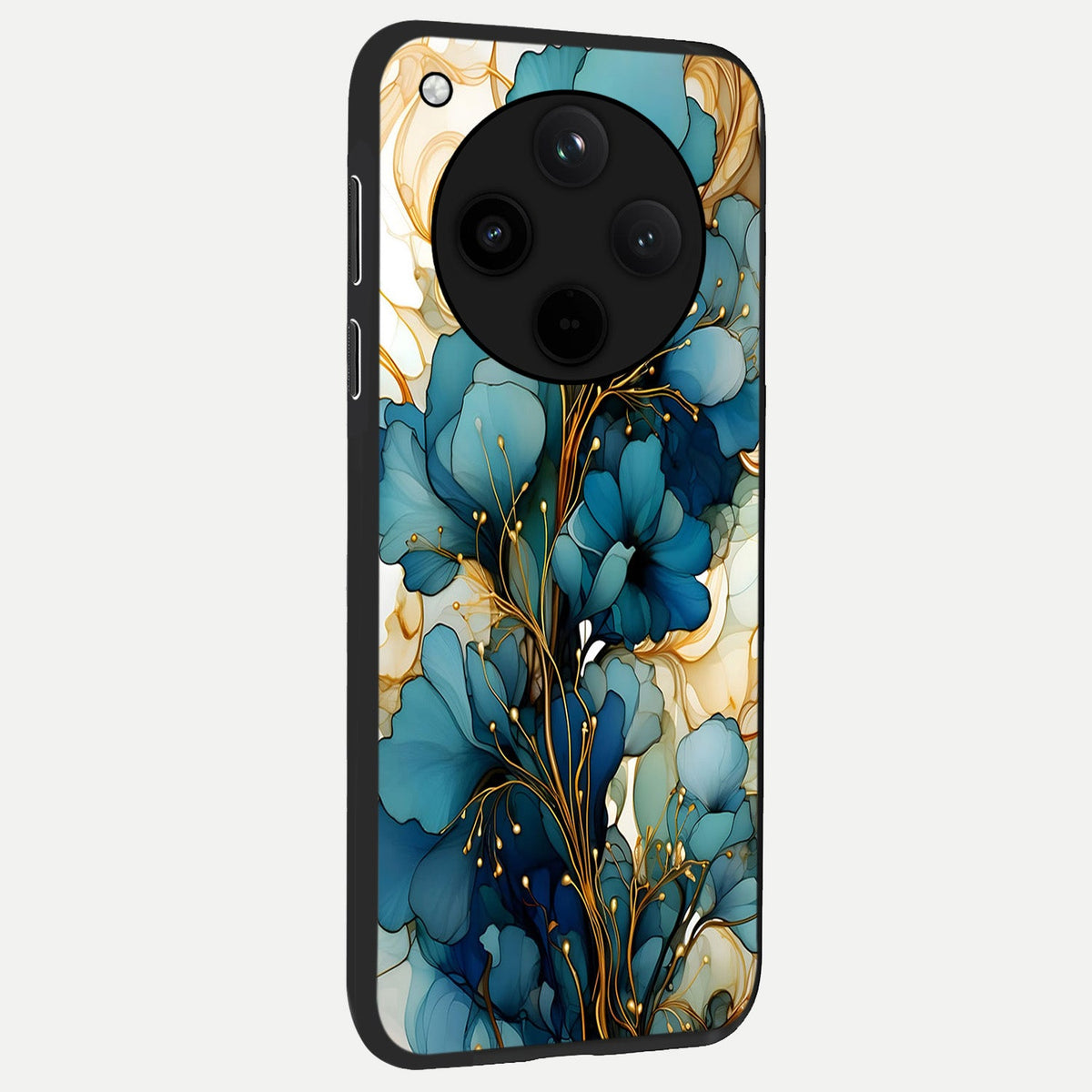  Golden Bloom Symphony back cover For Oppo Find X8 slim fit glass case with vibrant aesthetic design