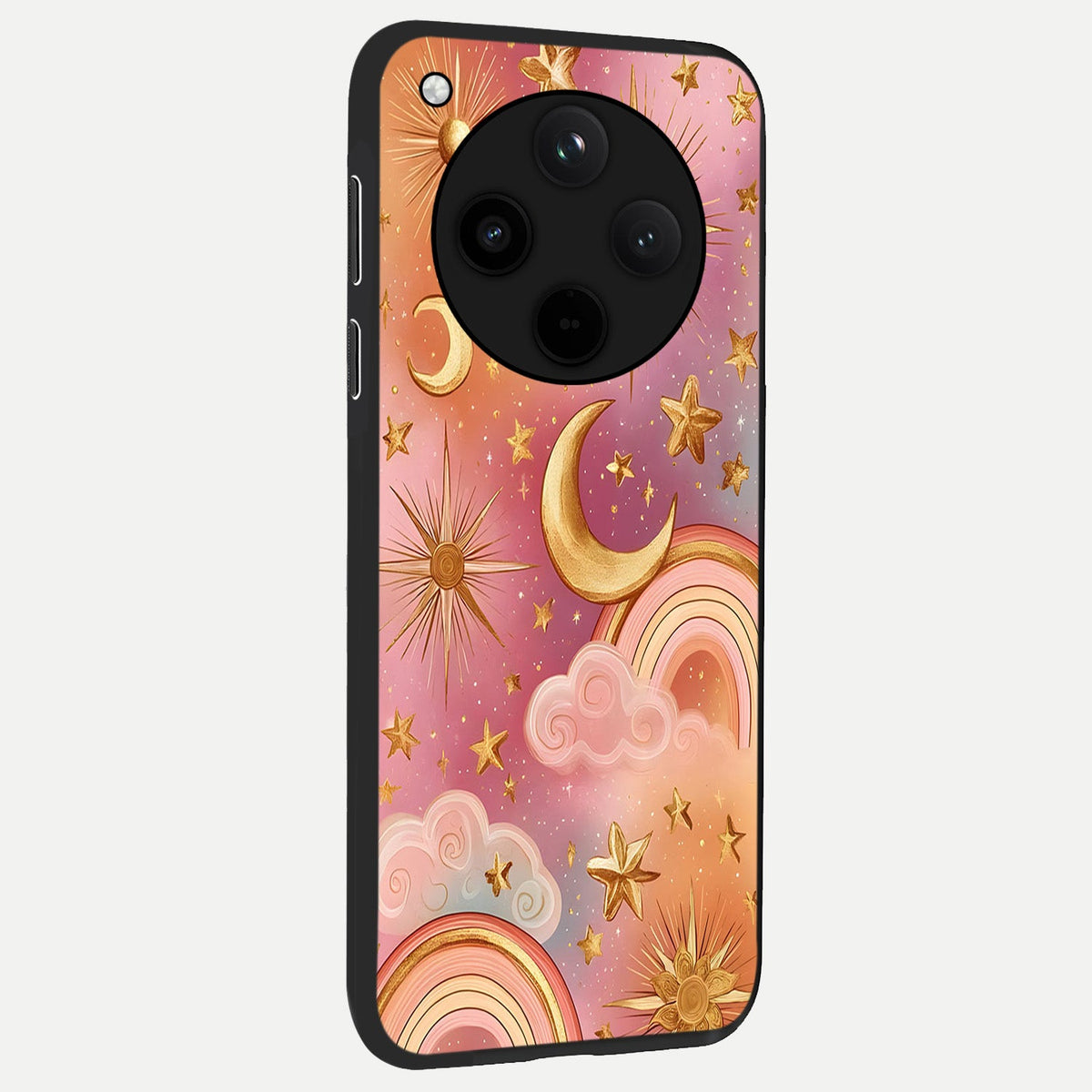 Golden Celestial Dreams back cover For Oppo Find X8 slim fit glass case with vibrant aesthetic design