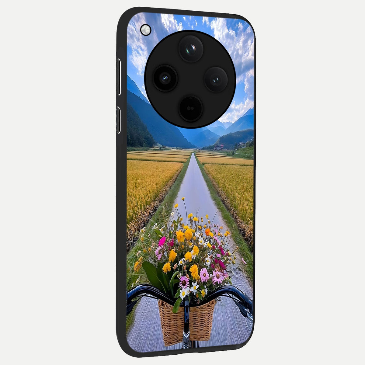  Golden Field Journey back cover For Oppo Find X8 slim fit glass case with vibrant aesthetic design
