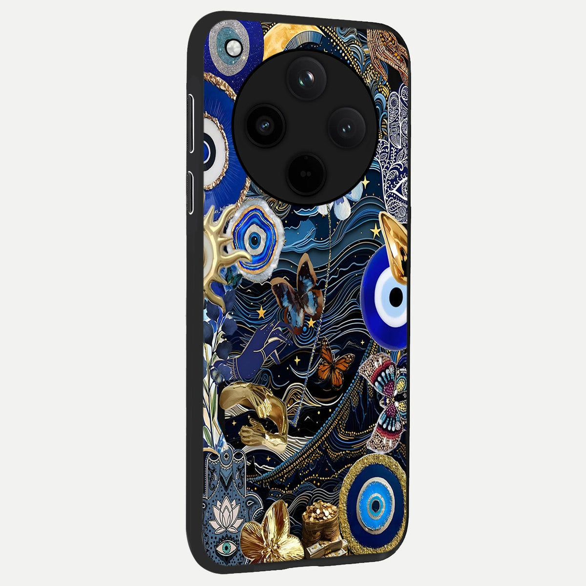  Golden Moon Magic back cover For Oppo Find X8 slim fit glass case with vibrant aesthetic design