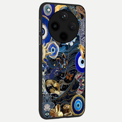  Golden Moon Magic back cover For Oppo Find X8 slim fit glass case with vibrant aesthetic design