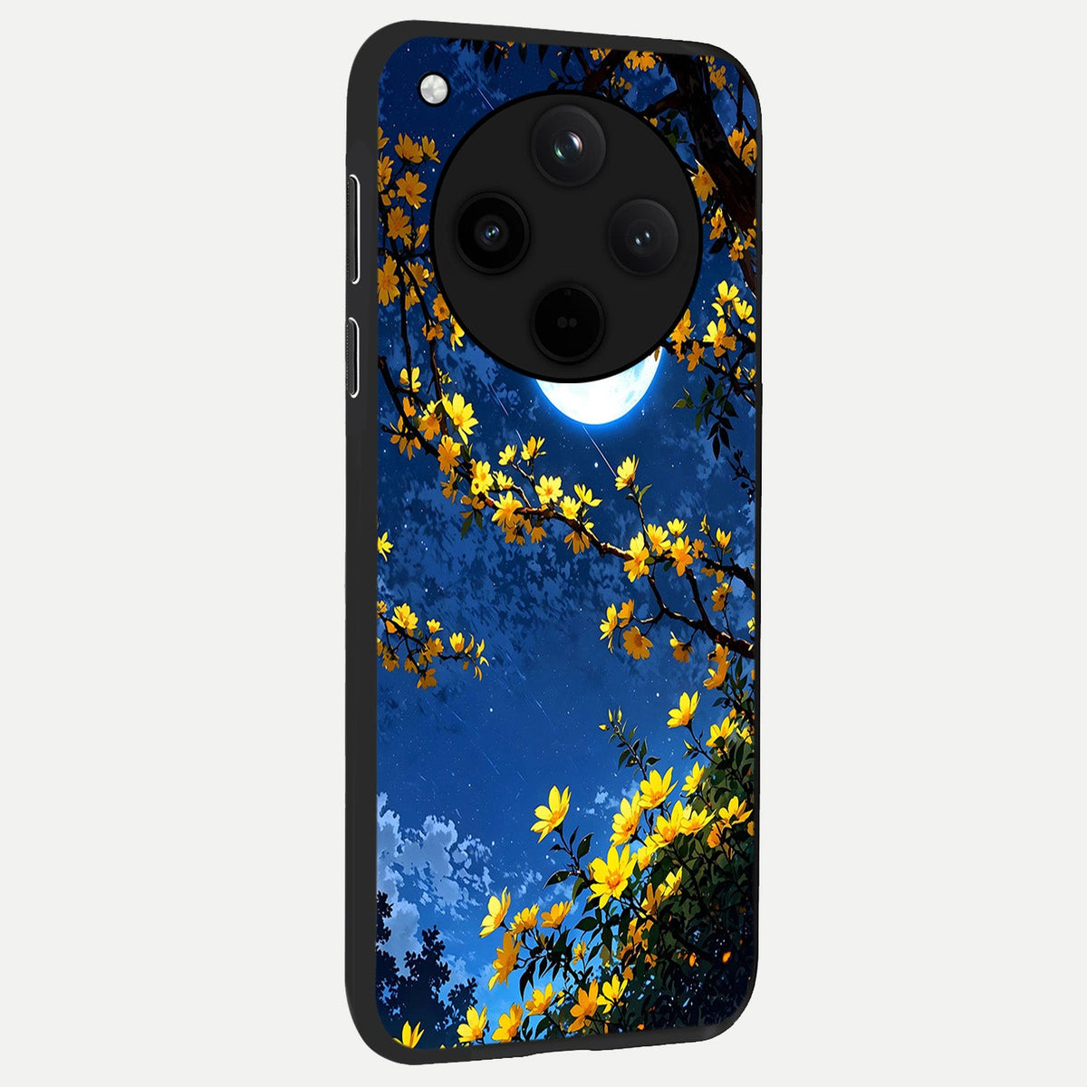  Golden Night Glow back cover For Oppo Find X8 slim fit glass case with vibrant aesthetic design