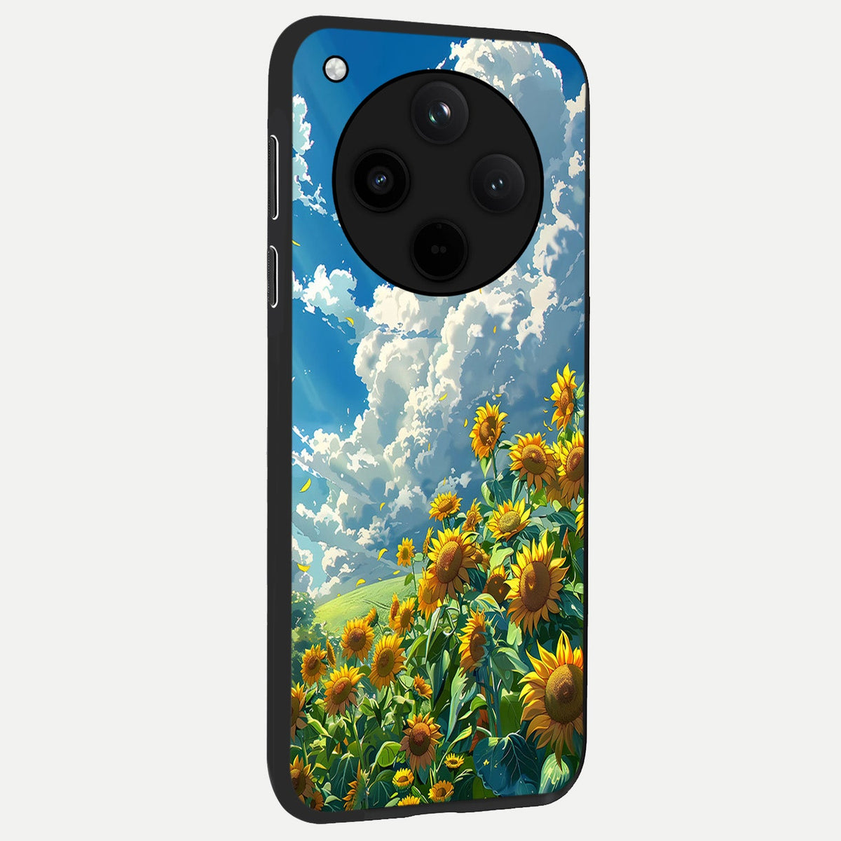  Golden Sun Glory back cover For Oppo Find X8 slim fit glass case with vibrant aesthetic design