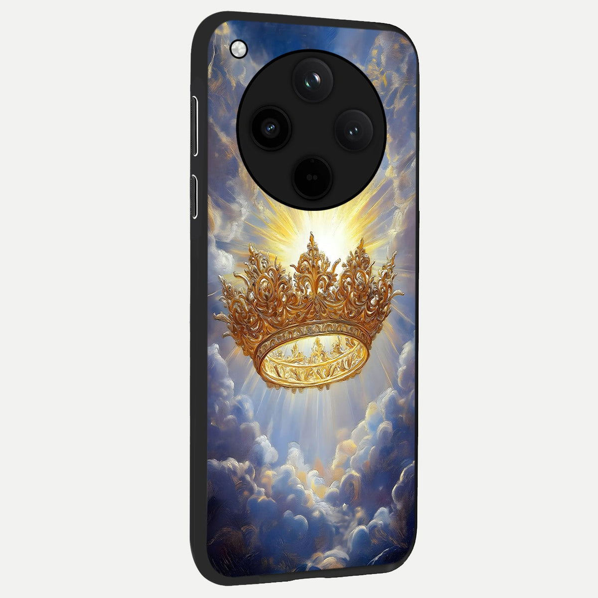  Heavenly Crown Light back cover For Oppo Find X8 slim fit glass case with vibrant aesthetic design