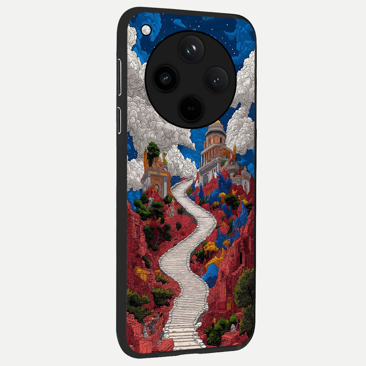  Heavenly Moon Path back cover For Oppo Find X8 slim fit glass case with vibrant aesthetic design