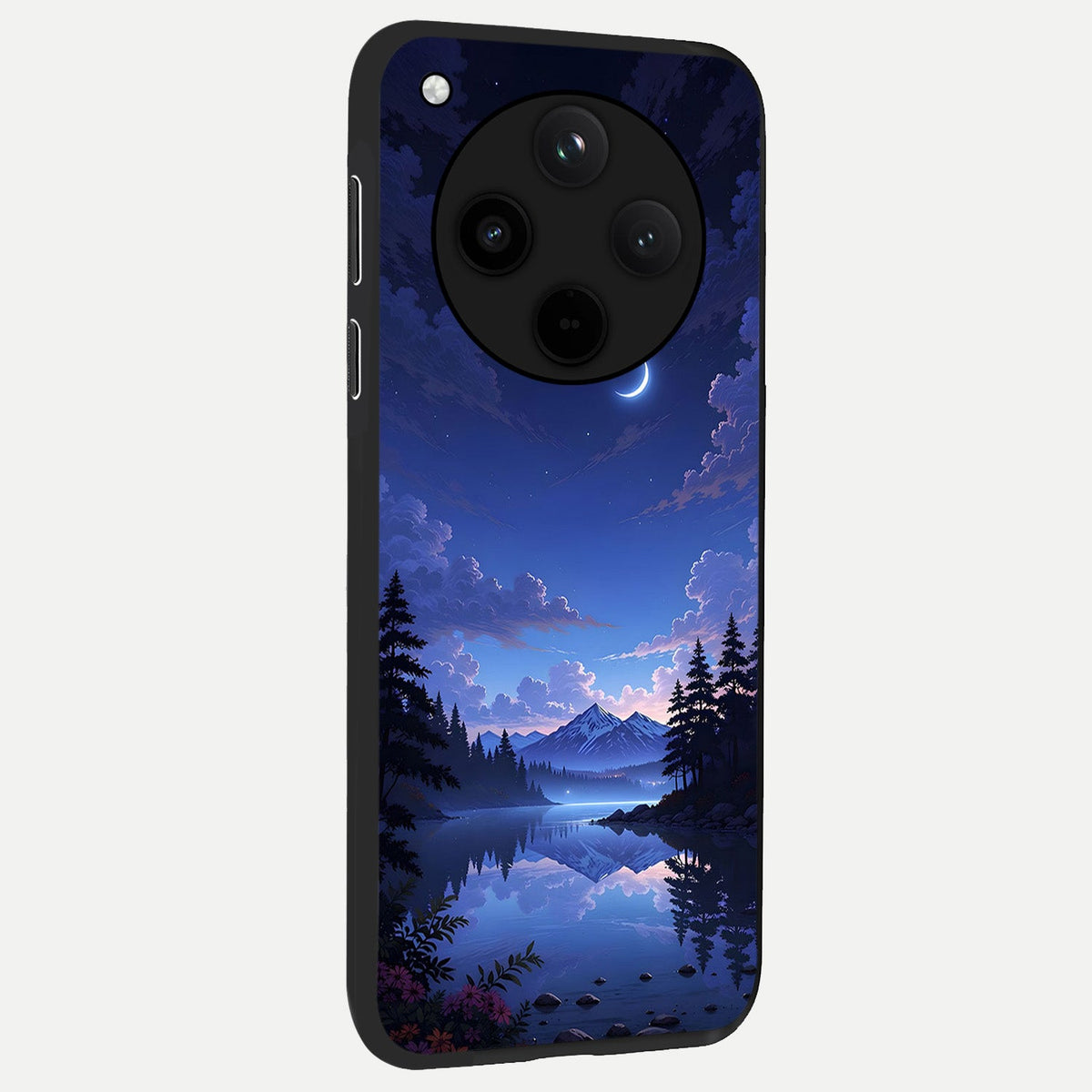 Midnight Lake Peace back cover For Oppo Find X8 slim fit glass case with vibrant aesthetic design