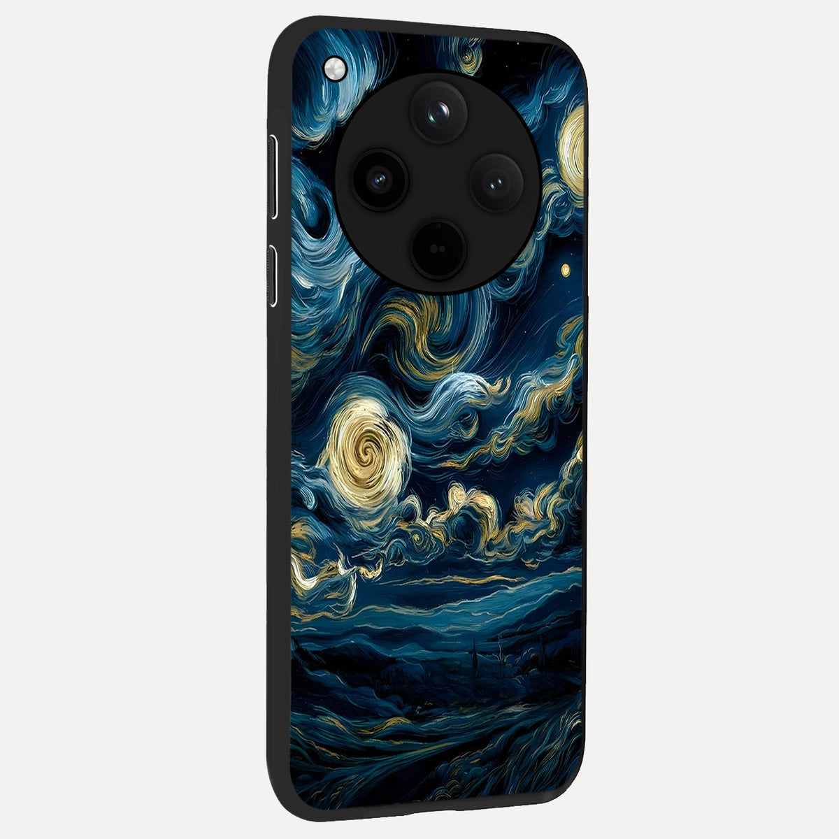  Midnight Sky Whirl back cover For Oppo Find X8 slim fit glass case with vibrant aesthetic design