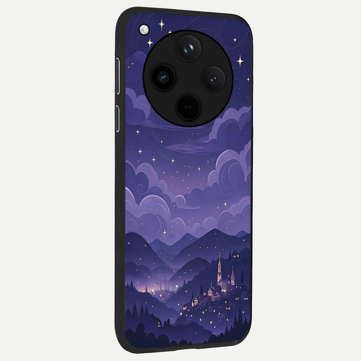  Minimal Night View back cover For Oppo Find X8 slim fit glass case with vibrant aesthetic design