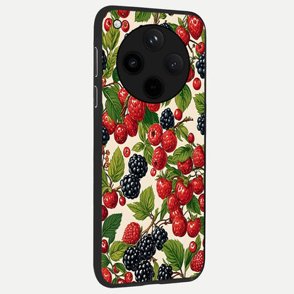  Mixed Berry Collage back cover For Oppo Find X8 slim fit glass case with vibrant aesthetic design
