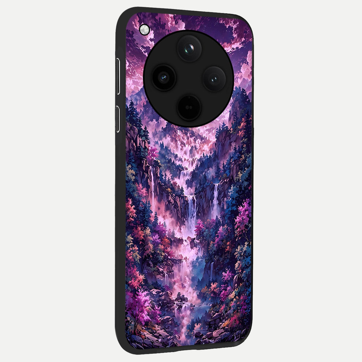  Mystic Cascade Peaks back cover For Oppo Find X8 slim fit glass case with vibrant aesthetic design