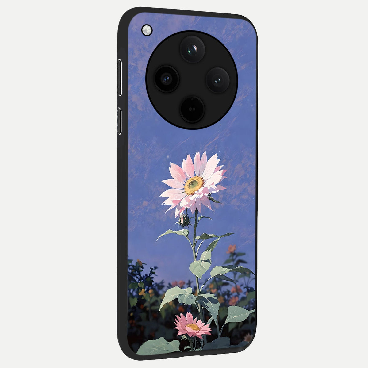  Pink Shells Outline back cover For Oppo Find X8 slim fit glass case with vibrant aesthetic design