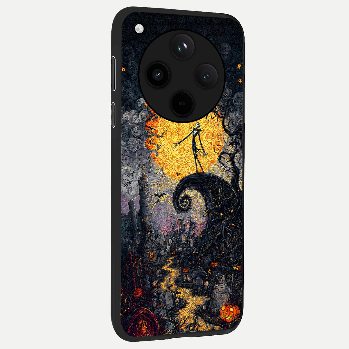  Pumpkin Moon Night back cover For Oppo Find X8 slim fit glass case with vibrant aesthetic design