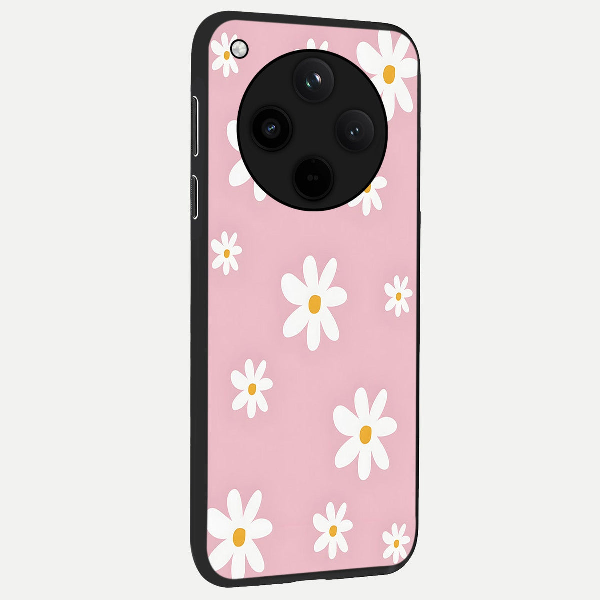  Soft Daisy Bliss back cover For Oppo Find X8 slim fit glass case with vibrant aesthetic design
