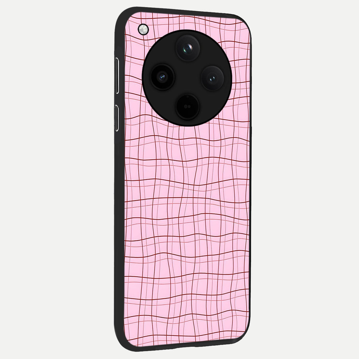  Soft Grid Bliss back cover For Oppo Find X8 slim fit glass case with vibrant aesthetic design