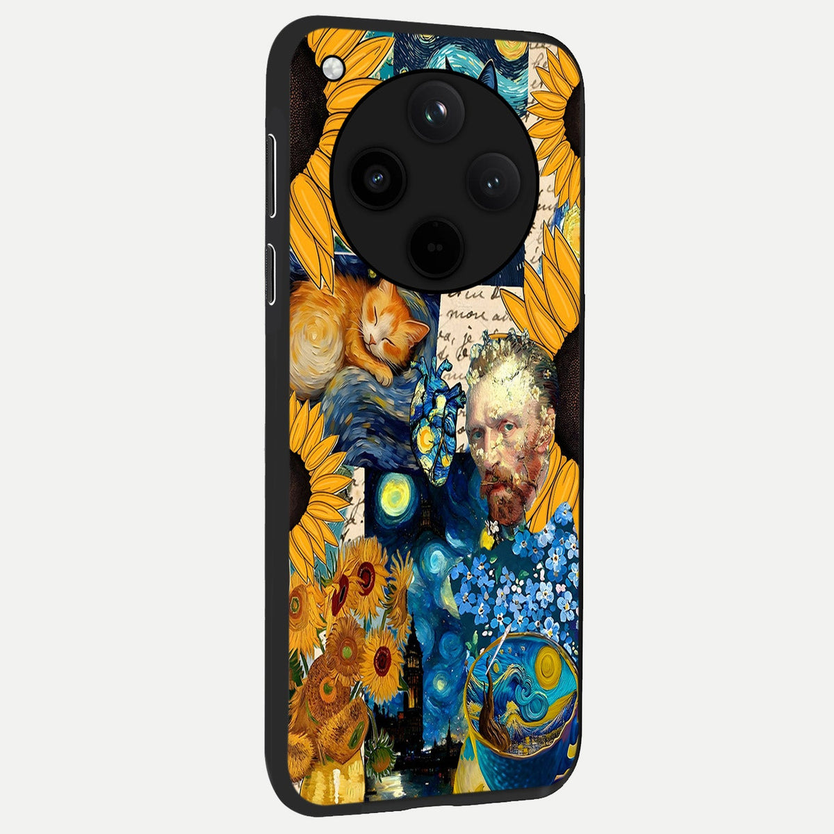  Sunflower Chic Mood Custom Name back cover For Oppo Find X8 slim fit glass case with vibrant aesthetic design
